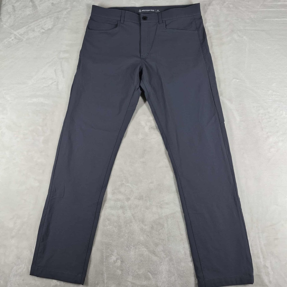 Western Rise Evolution Pants Men's 34x31 Blue Gray Performance‎ Lightweight